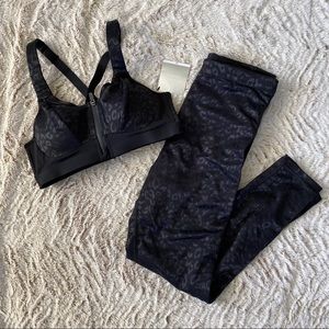 Victoria’s Secret Leopard Sports Bra 34C+Leggings